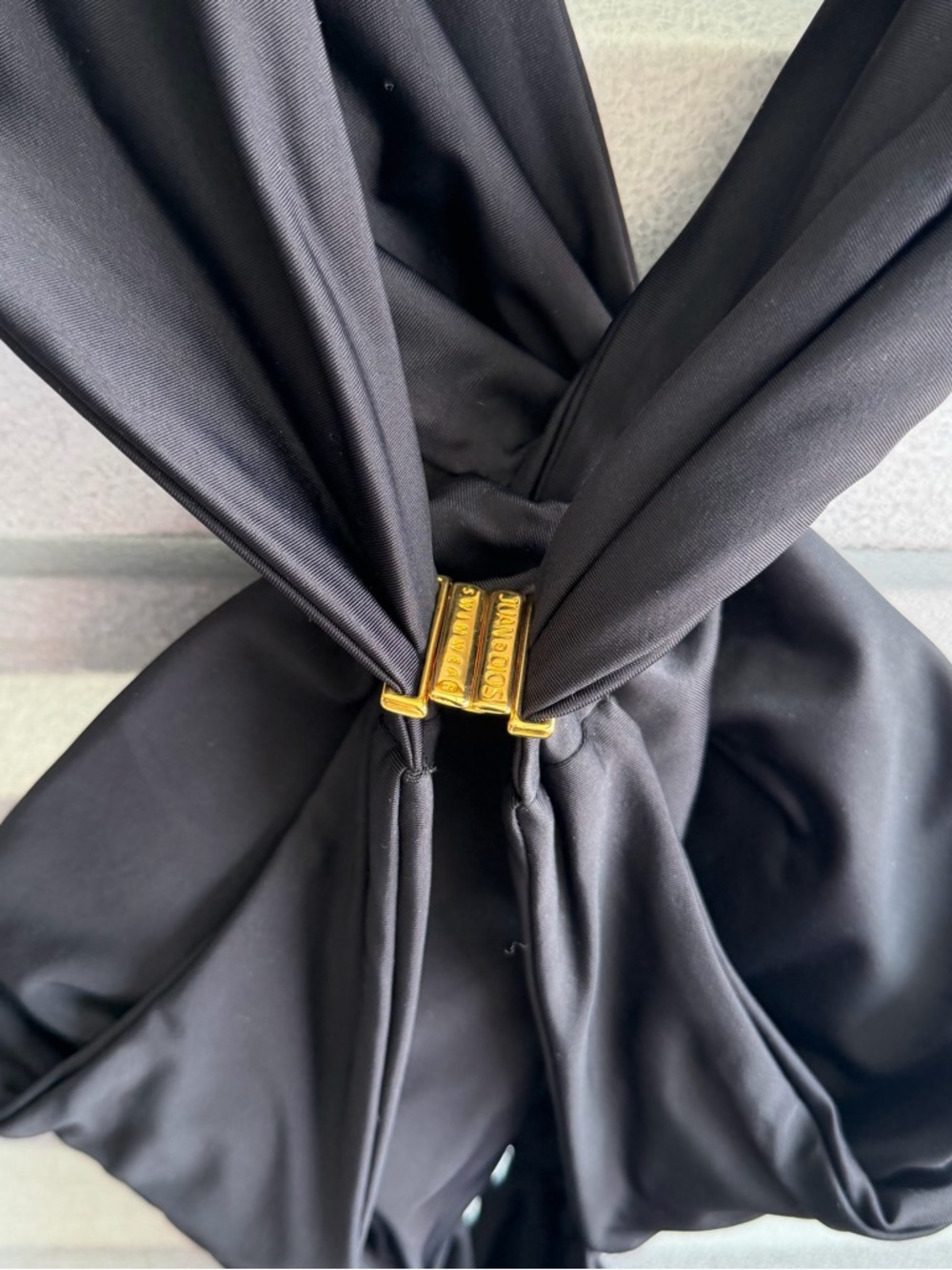 Juan de dios black criss cross cutout one piece - Picture 4 of 7